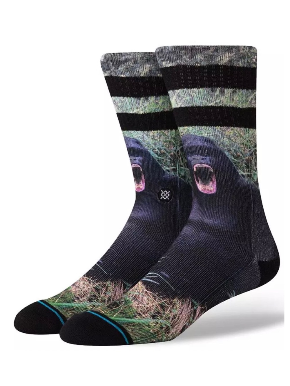 Stance RIP HARAMBE GORILLA Jungle Crew Socks Mens LARGE L NEW